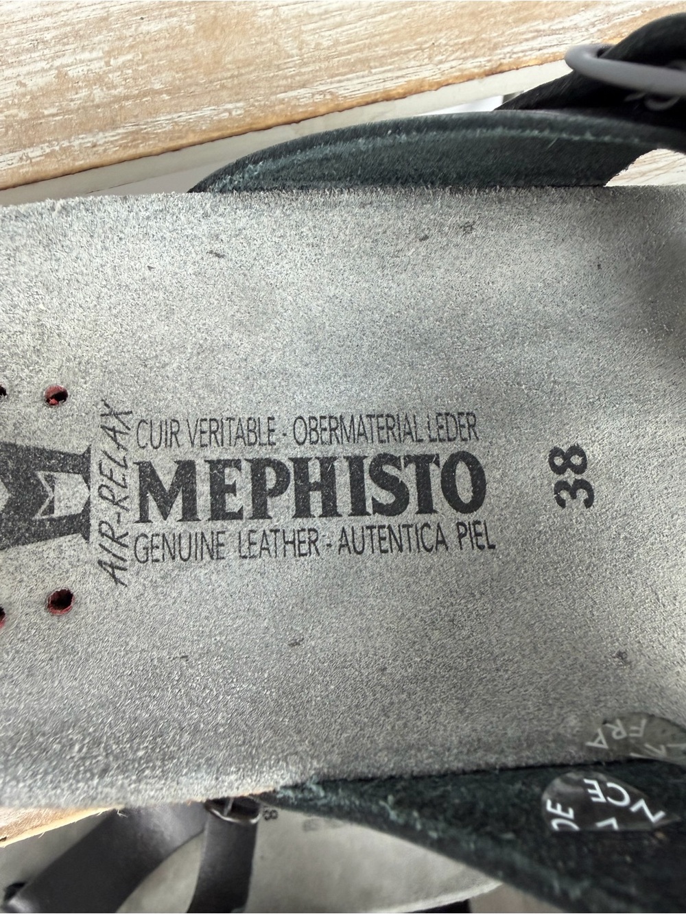 Mephisto Helen sandals in black Leather upper with cork size 8 - Picture 12 of 13